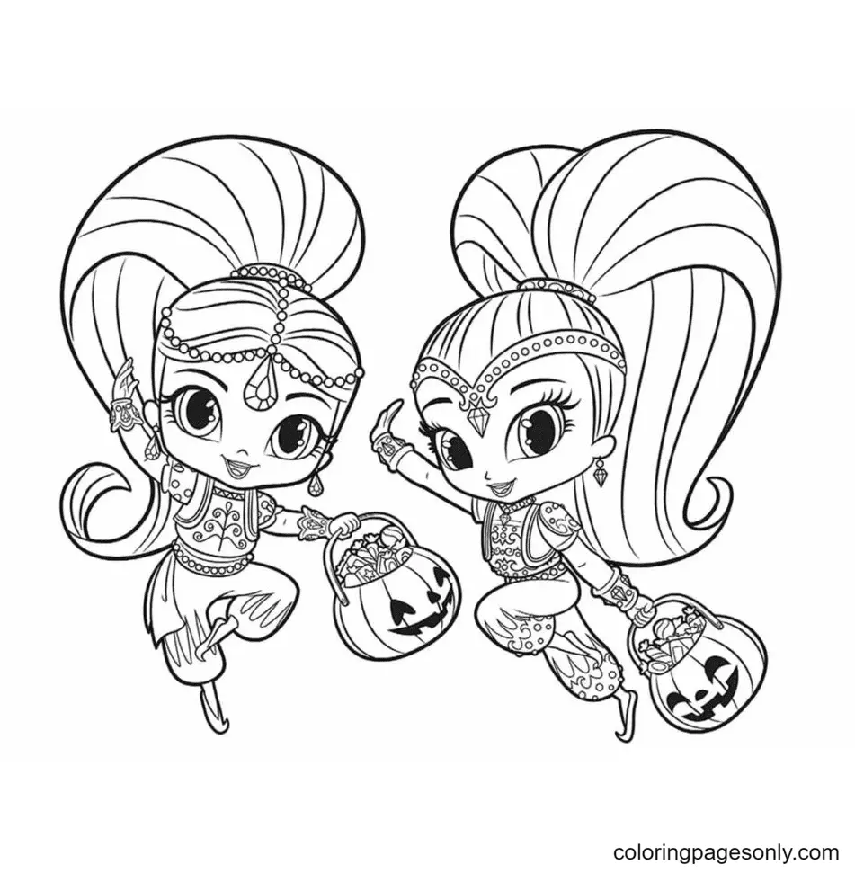 Desenhos de Shimmer e Shine Para Colorir 3