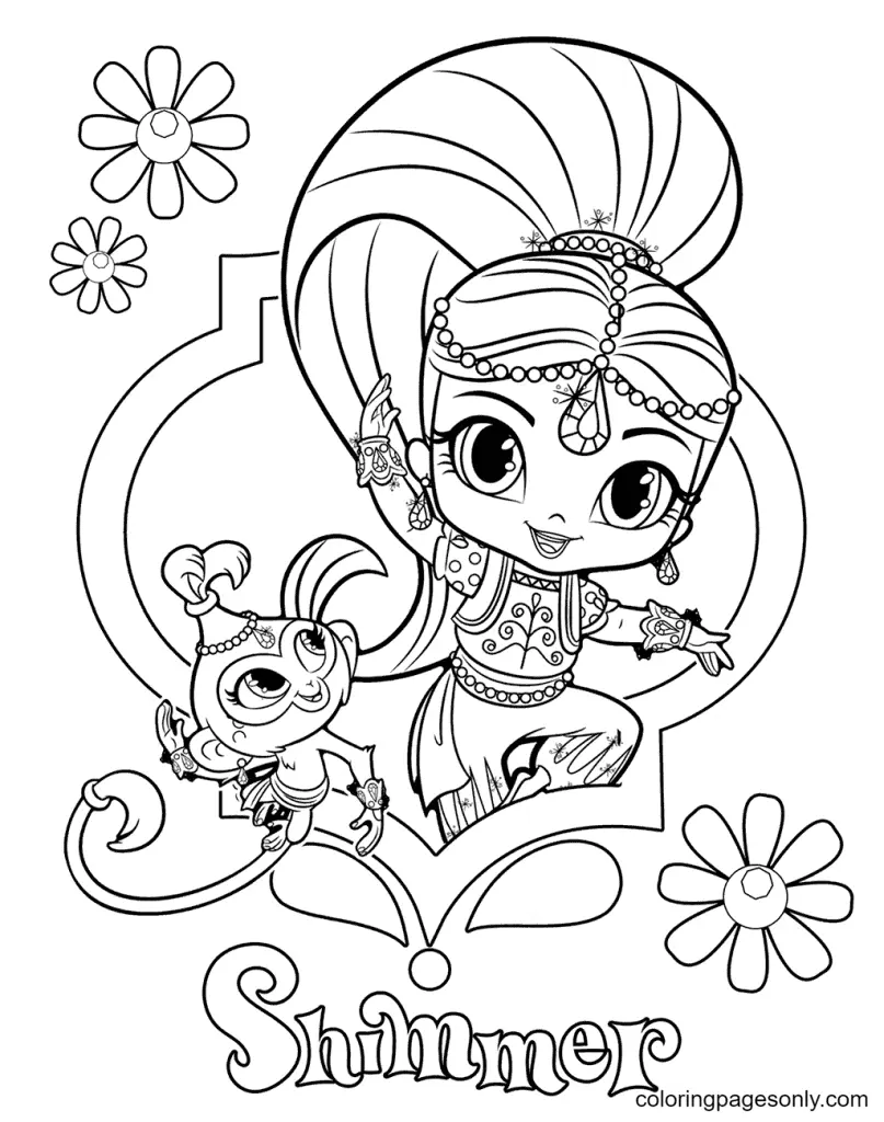 Desenhos de Shimmer e Shine Para Colorir 31