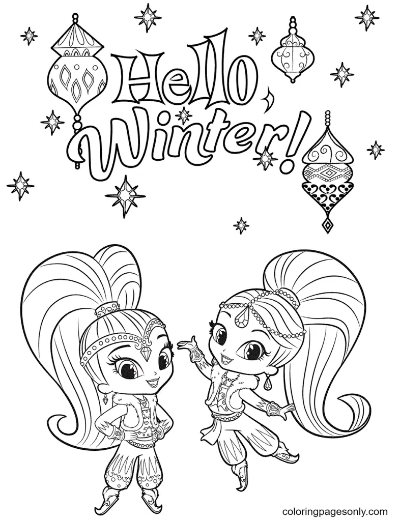 Desenhos de Shimmer e Shine Para Colorir 34