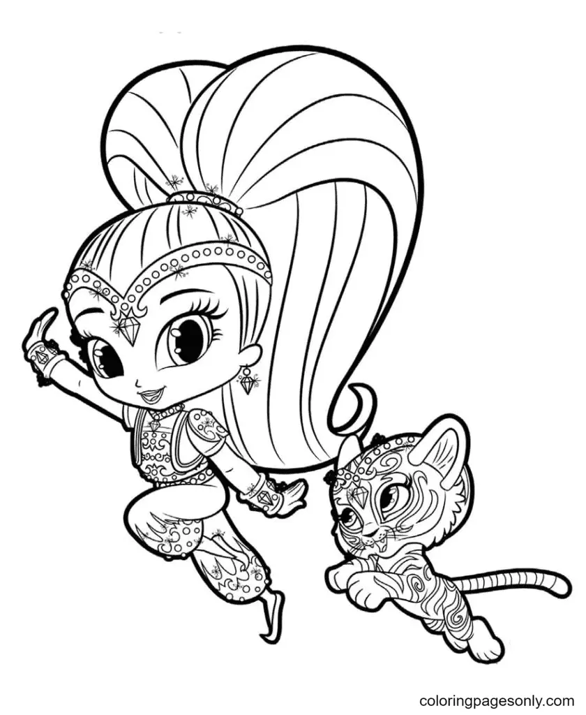 Desenhos de Shimmer e Shine Para Colorir 37