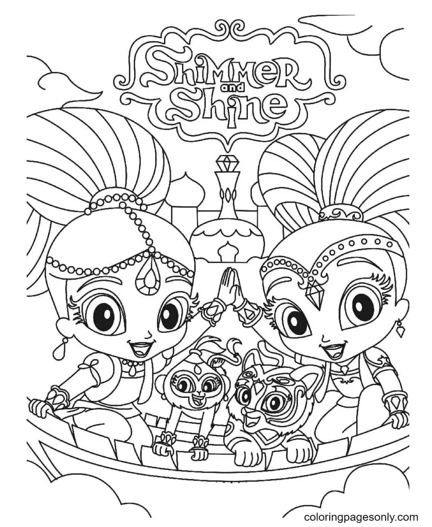 Desenhos de Shimmer e Shine Para Colorir 40