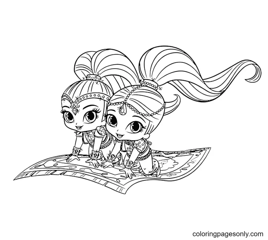 Desenhos de Shimmer e Shine Para Colorir 42