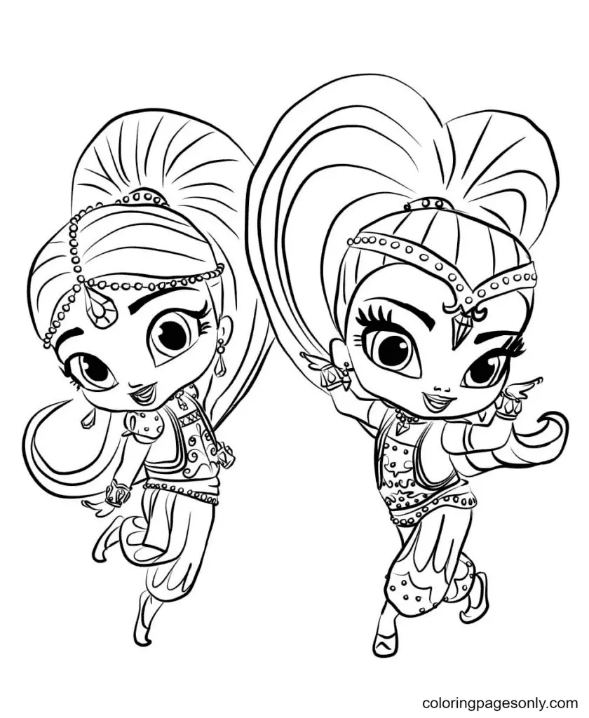 Shimmer Y Shine Para Colorear 49