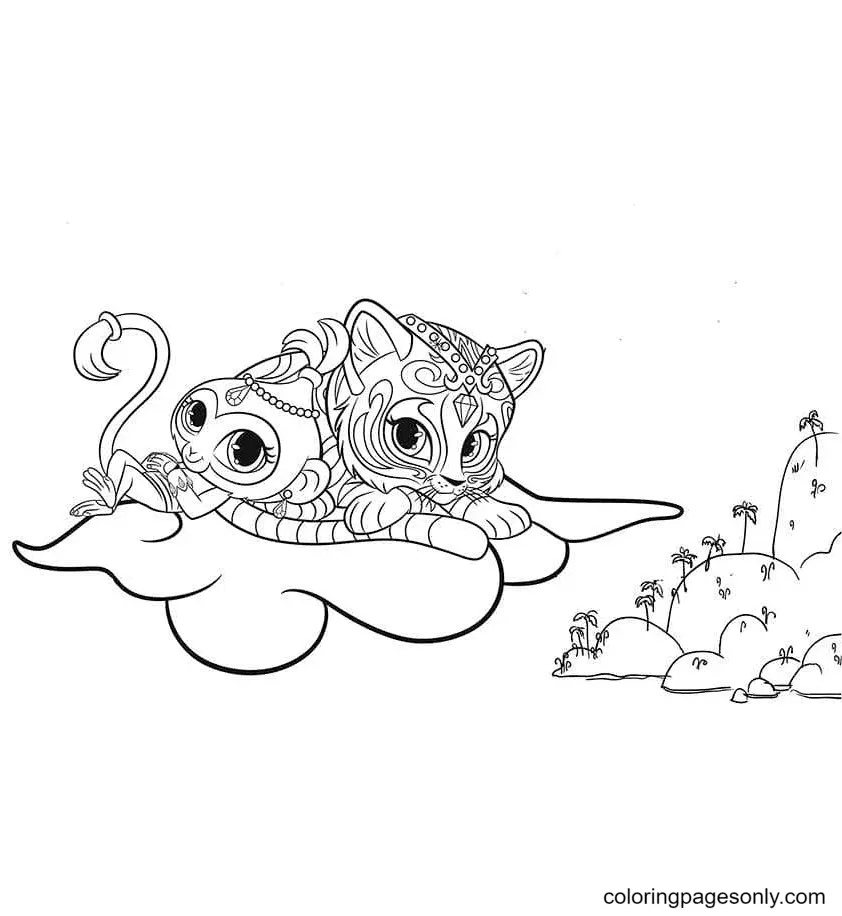 Shimmer and Shine Coloring Pages 75