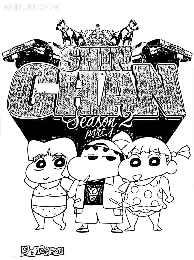 Shin chan Coloring Pages 37