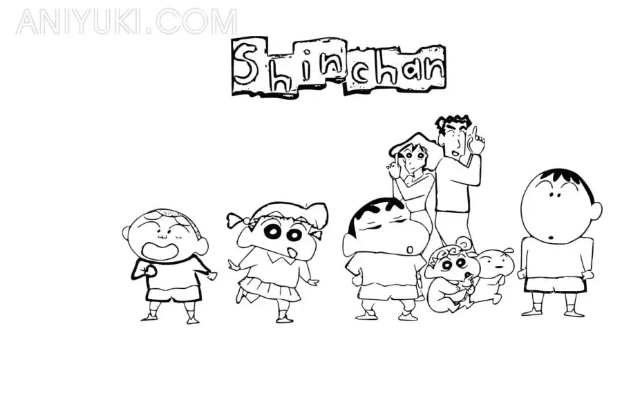 Shin chan Coloring Pages 9