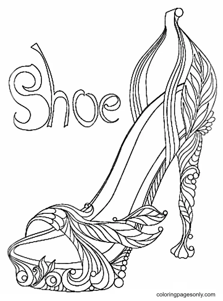 Shoe Coloring Pages 16