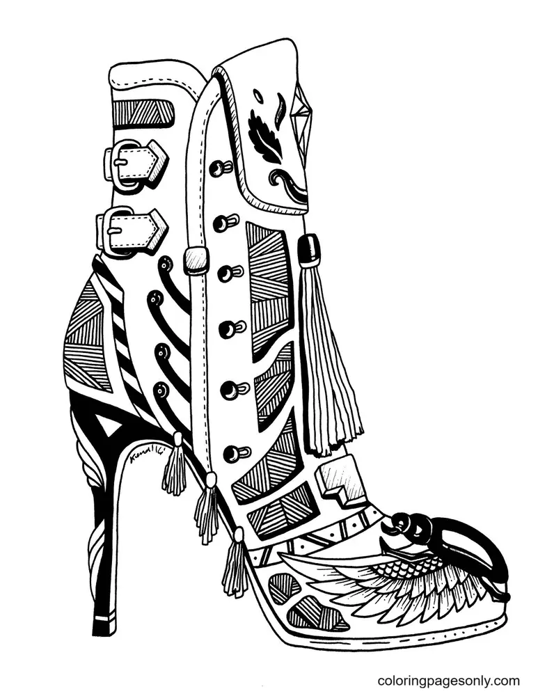 Shoe Coloring Pages 40