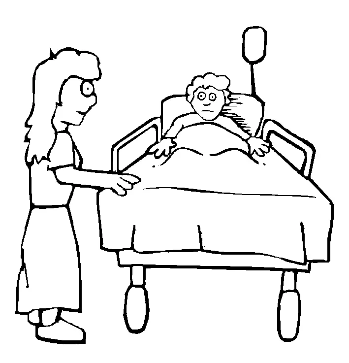 Sick In Bed Coloring Pages 10