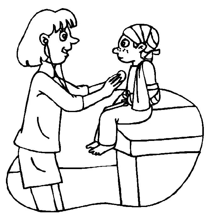 Sick In Bed Coloring Pages 21