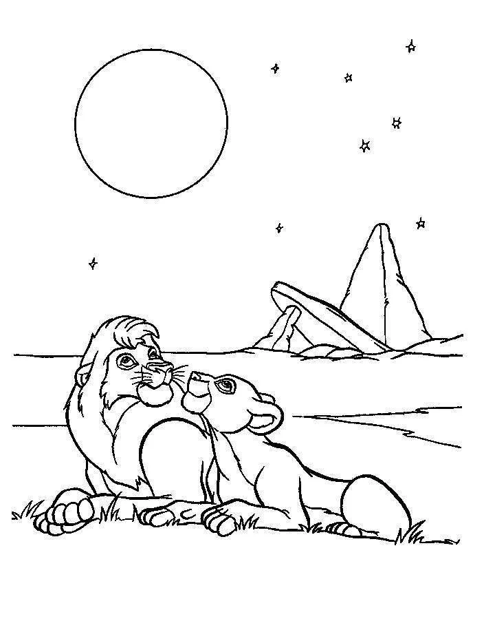 Desenhos de Simba Para Colorir