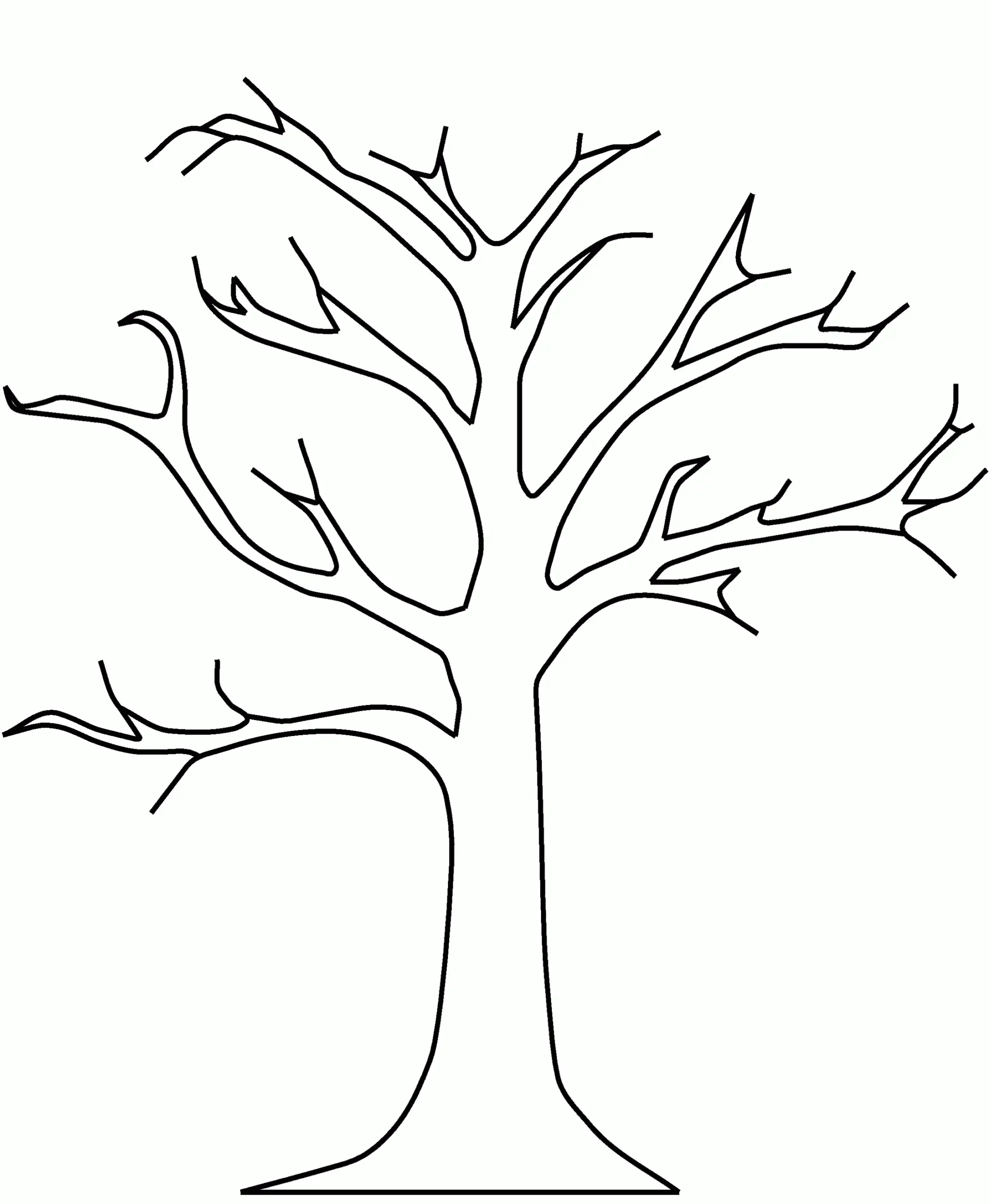 tree trunk coloring page