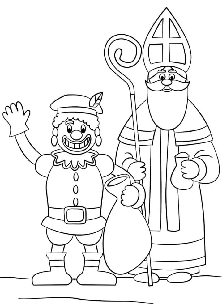 Sinterklaas Para Colorir