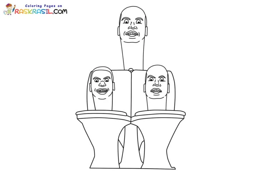 Skibidi Toilet Coloring Pages 2