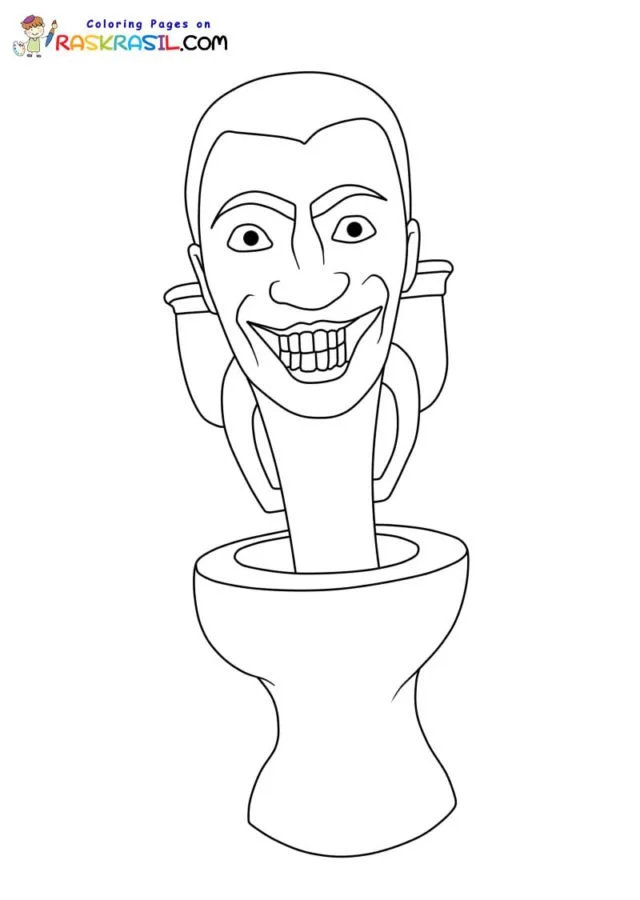 Skibidi Toilet Coloring Pages 29 Printable for Free Download