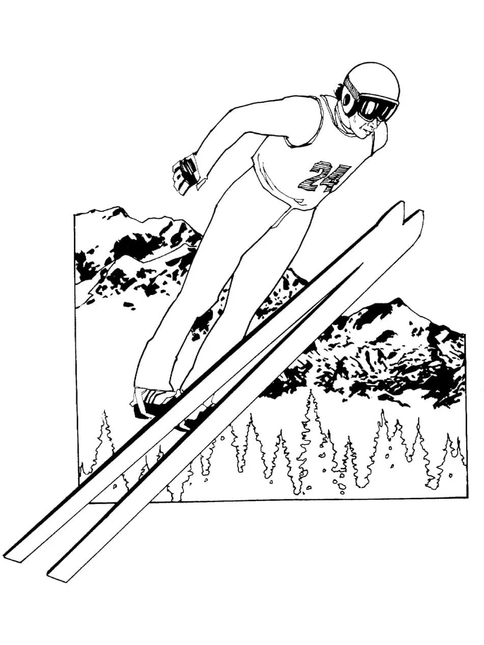 Skiing Coloring Pages 86