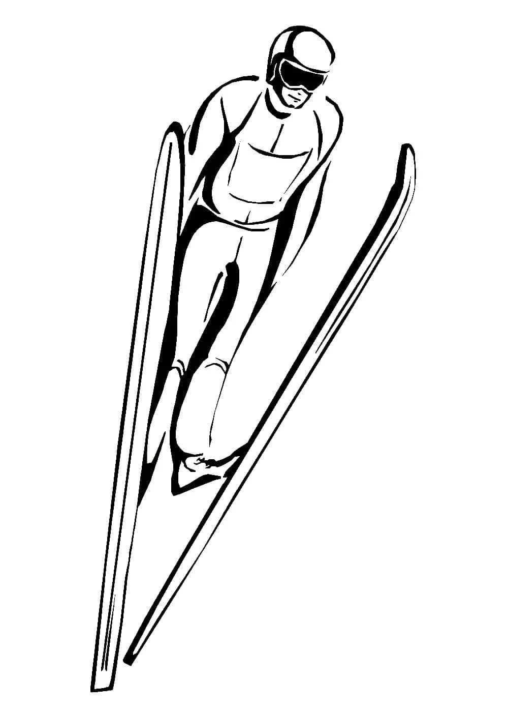 Desenhos de Esqui Para Colorir 96