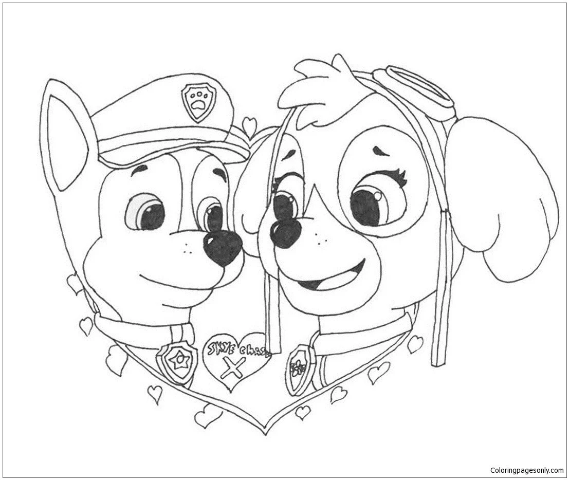 Desenhos de Skye de Patrulha Canina Para Colorir 24