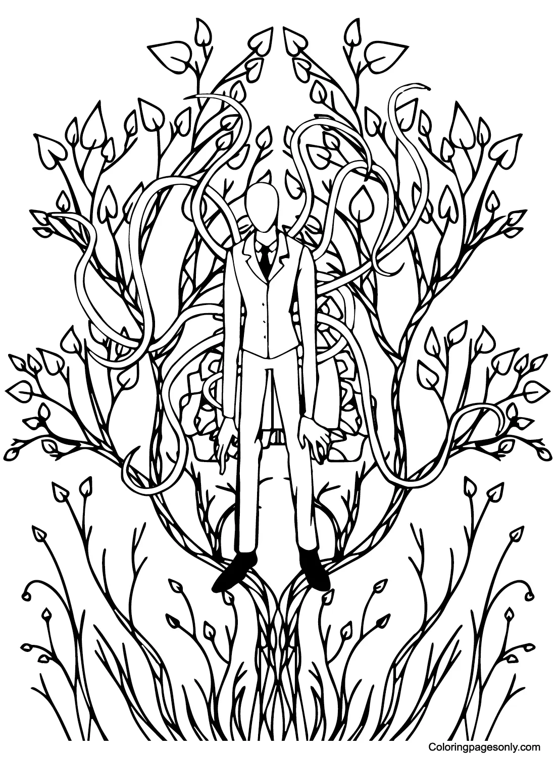 Slender Man Coloring Pages