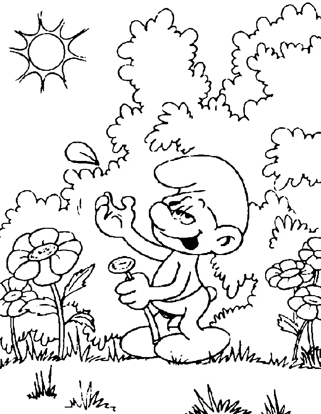 Desenhos de Smurfs Para Colorir 58