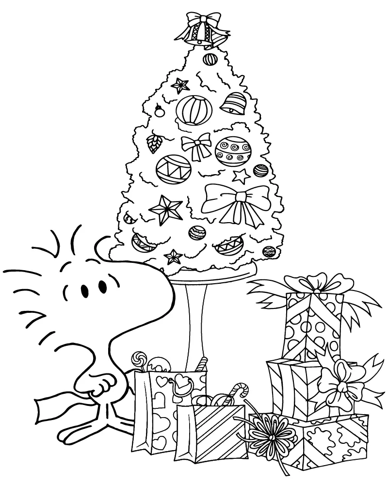 Snoopy Christmas Coloring Pages 16