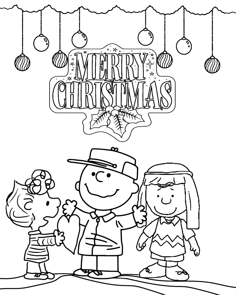 Snoopy Christmas Coloring Pages 3