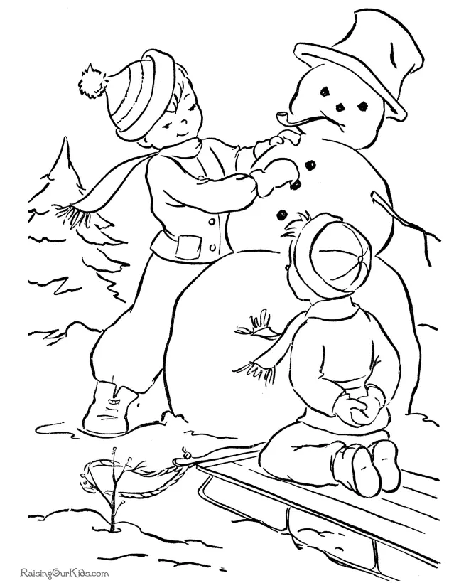 Snowman Coloring Pages 23