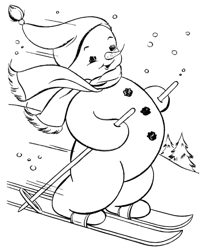 Snowman Coloring Pages 9