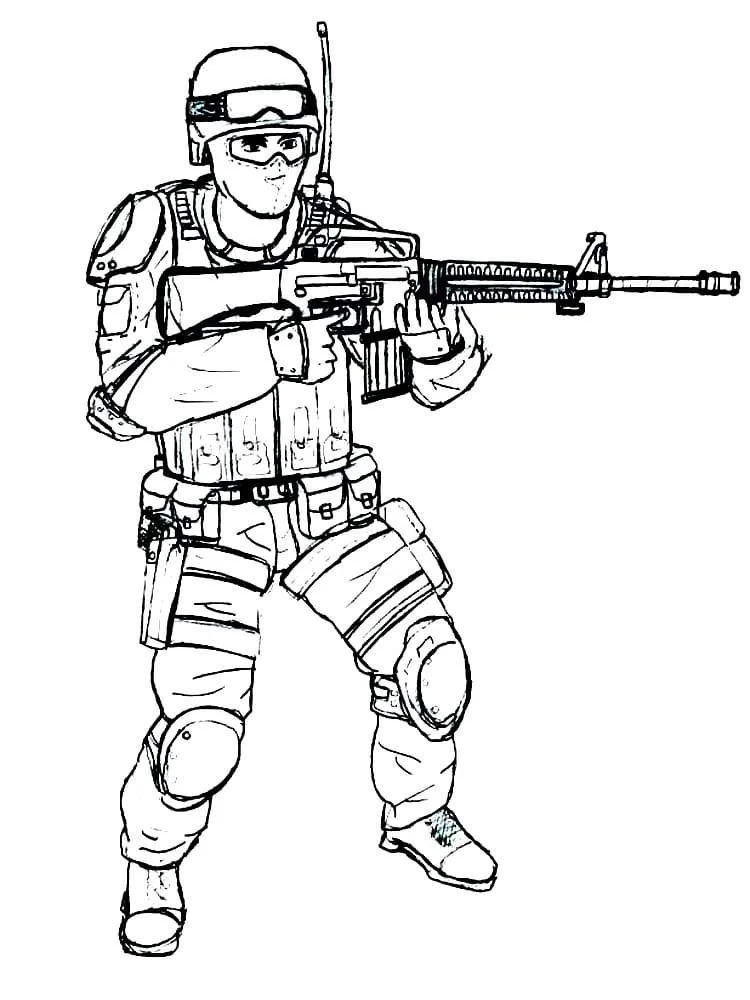 Soldiers Coloring Pages 13