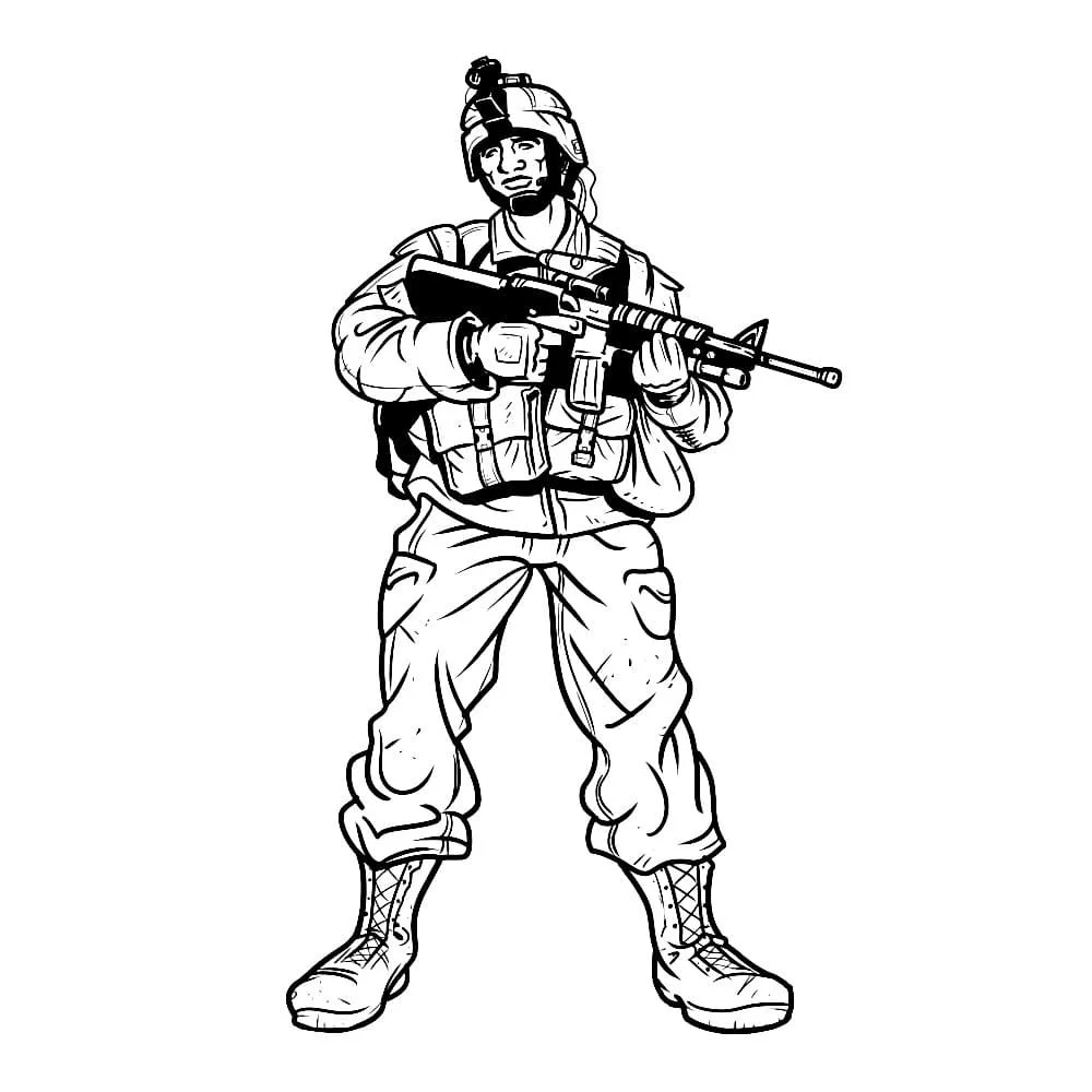 Soldiers Coloring Pages 25