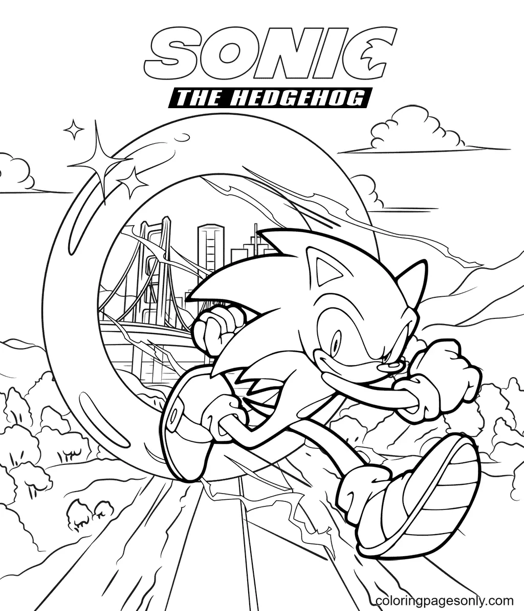 Desenhos de Sonic Para Colorir 14