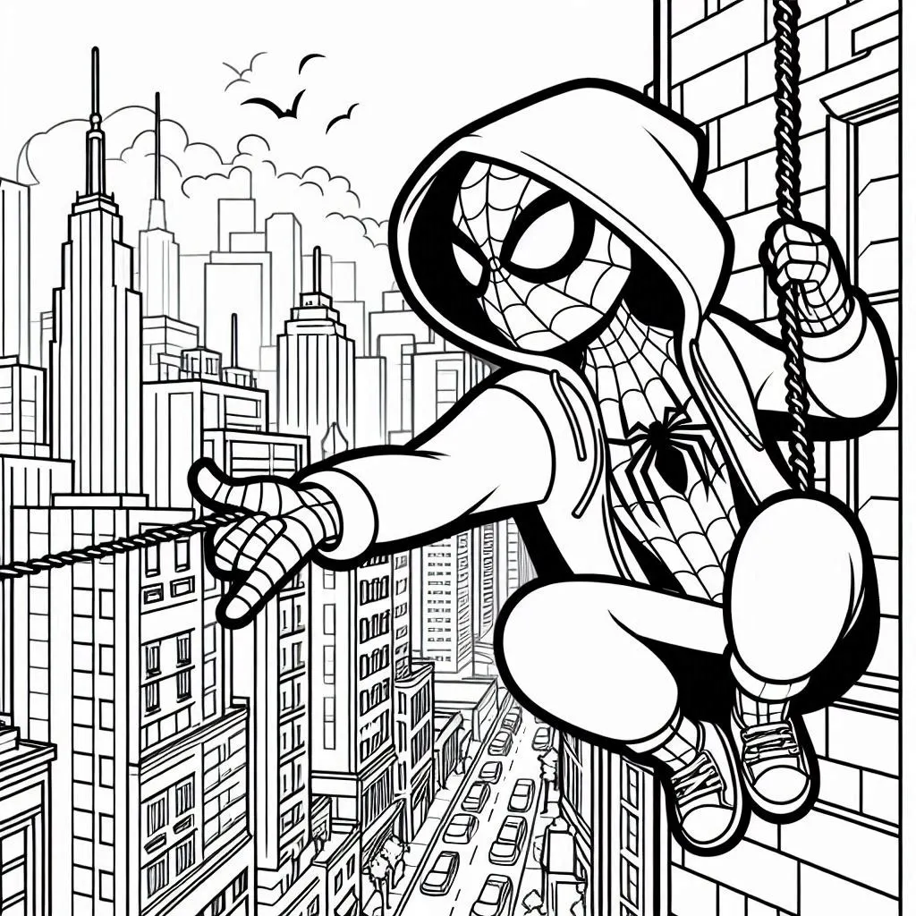 Spidey coloring pages 45