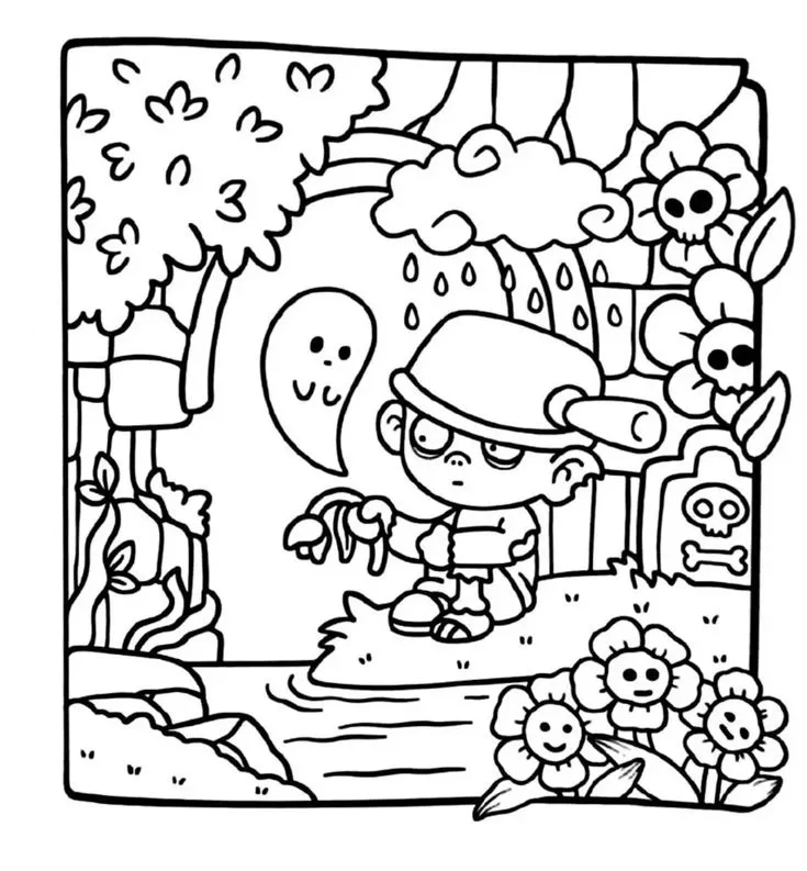 Spooky Cutie Para Colorir 2