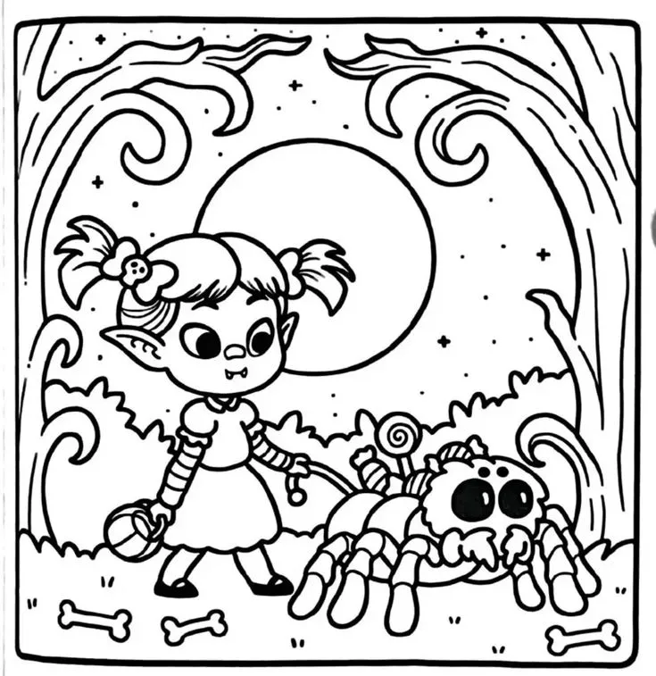 Spooky Cutie Para Colorir 9