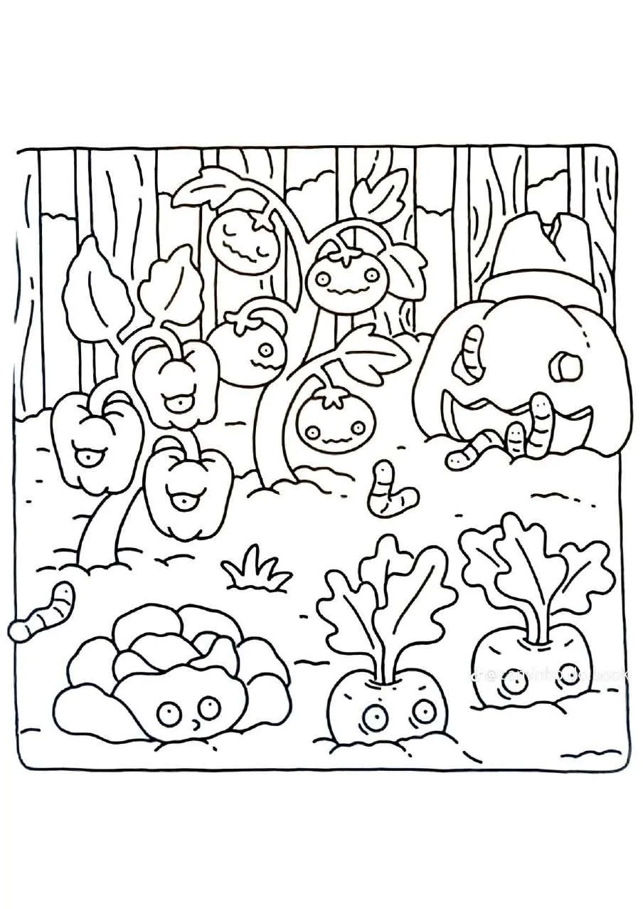 Spooky Fuzzy Coloring Pages 10