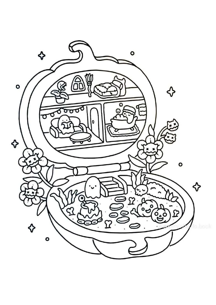 Spooky Fuzzy Coloring Pages 11