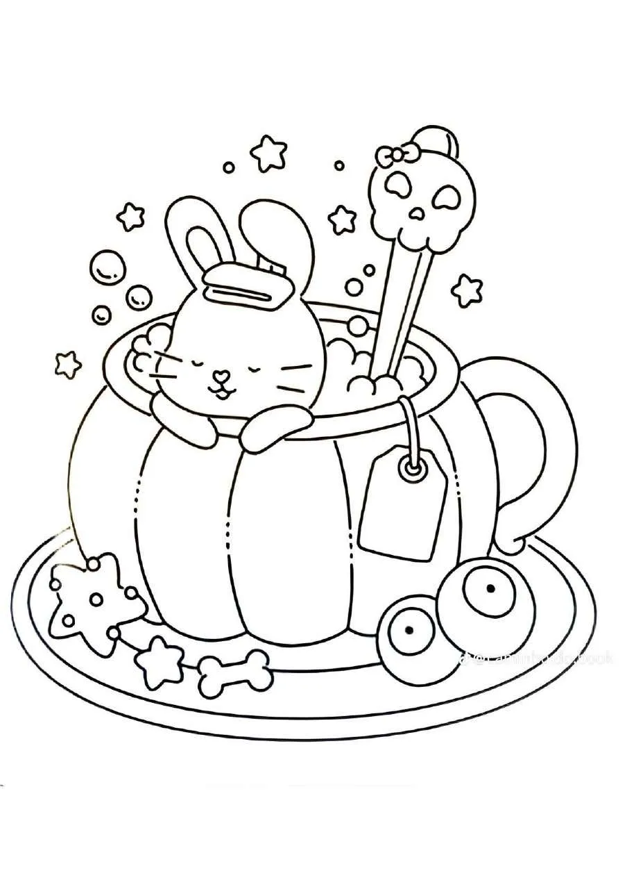 Spooky Fuzzy Coloring Pages 12