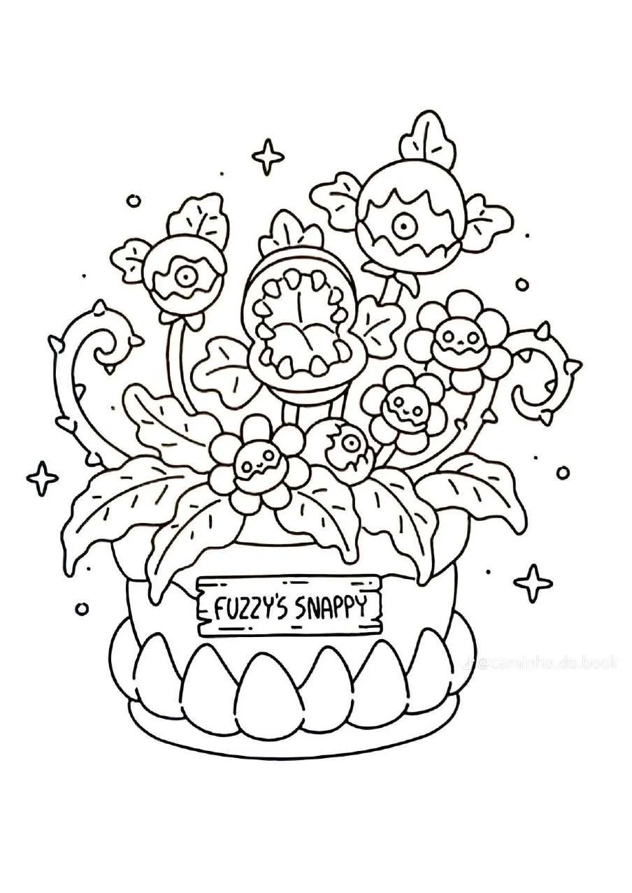 Spooky Fuzzy Coloring Pages 2