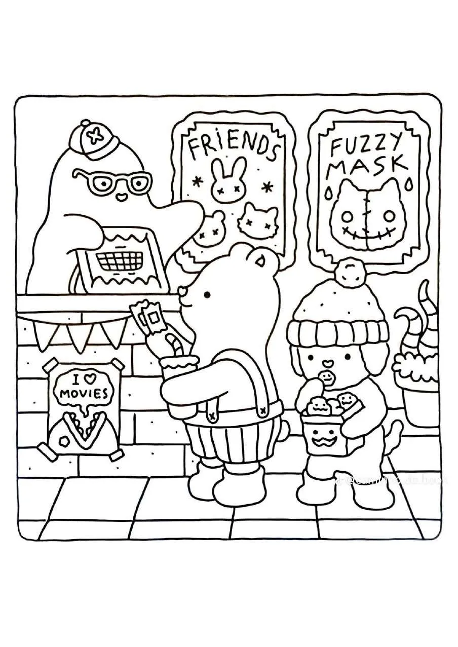 Spooky Fuzzy Coloring Pages 21