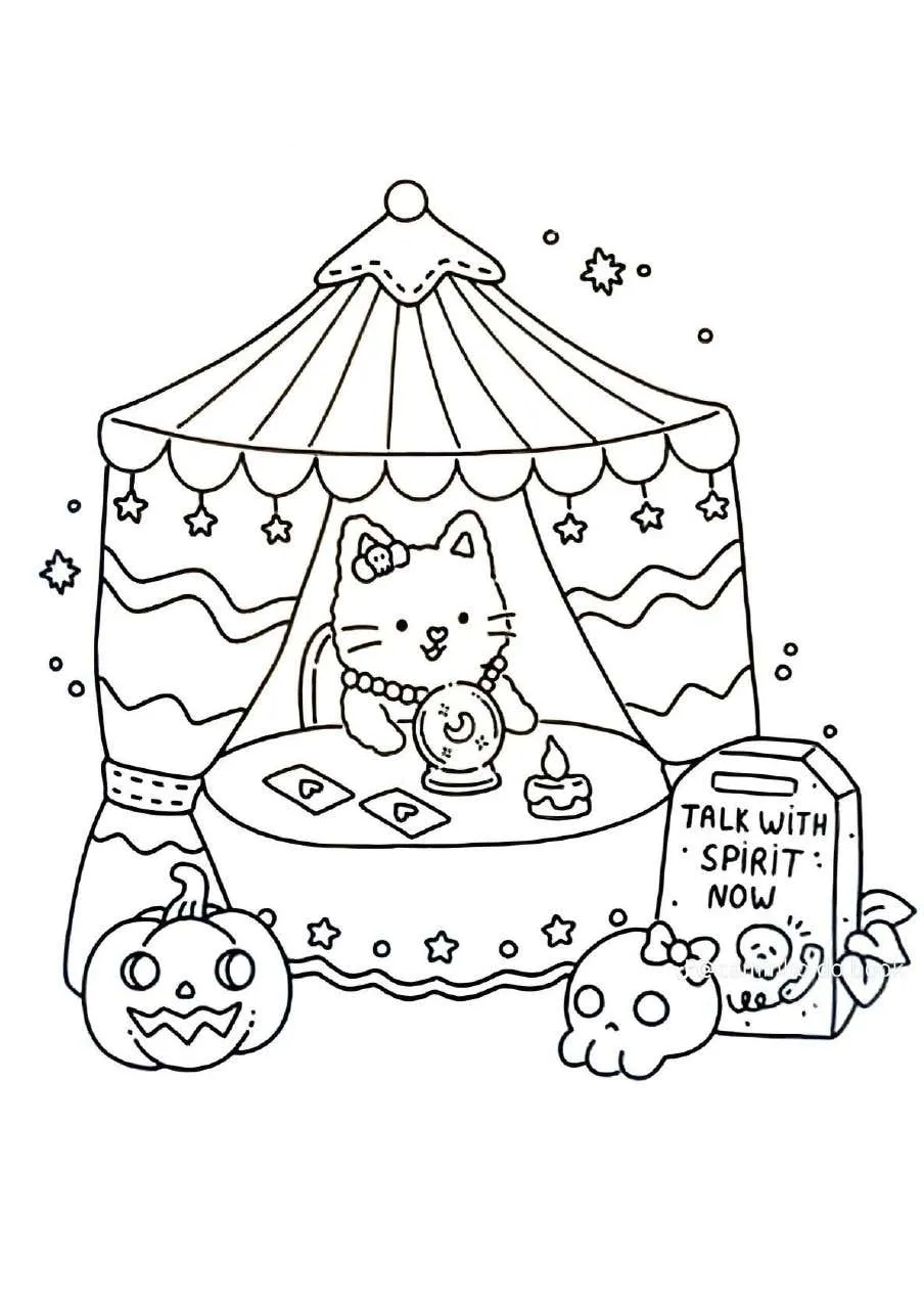 Spooky Fuzzy Coloring Pages 22