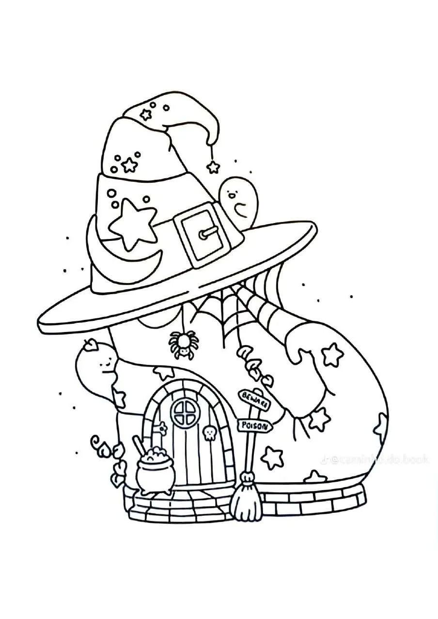 Spooky Fuzzy Coloring Pages 25