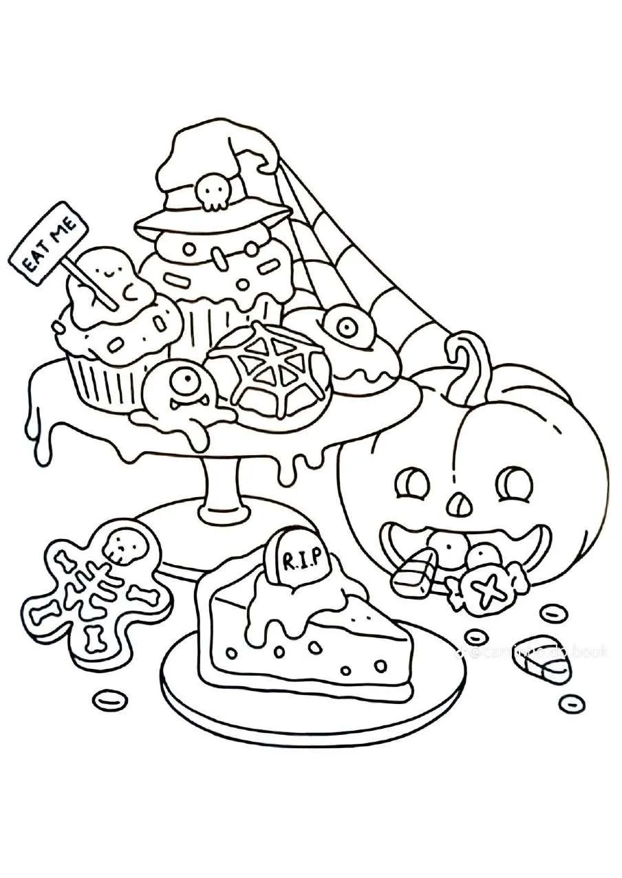 Spooky Fuzzy Coloring Pages 28