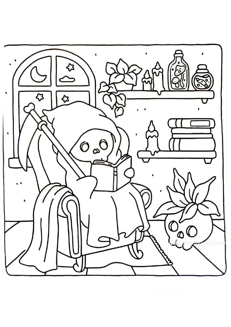 Spooky Fuzzy Coloring Pages 29