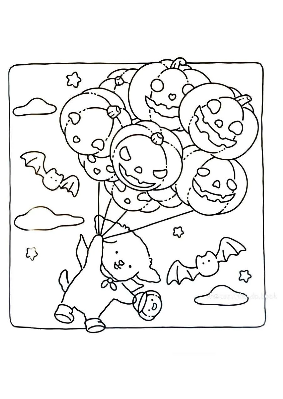 Spooky Fuzzy Coloring Pages 3