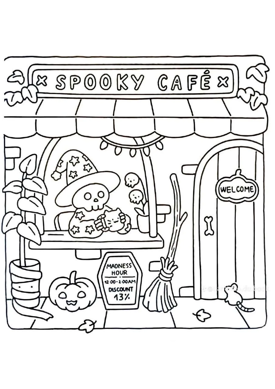 Spooky Fuzzy Coloring Pages 30