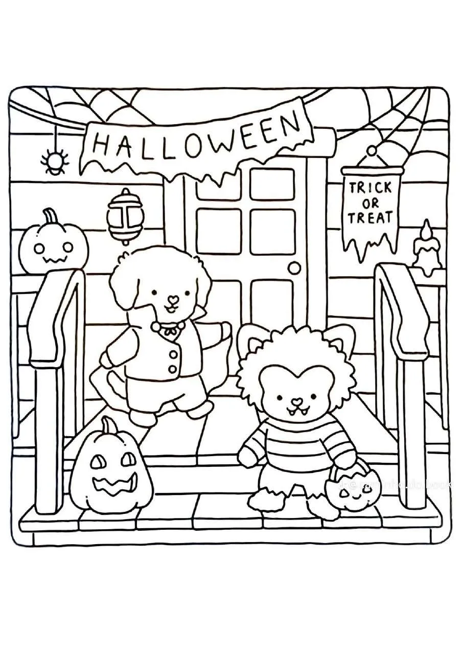 Spooky Fuzzy Coloring Pages 34