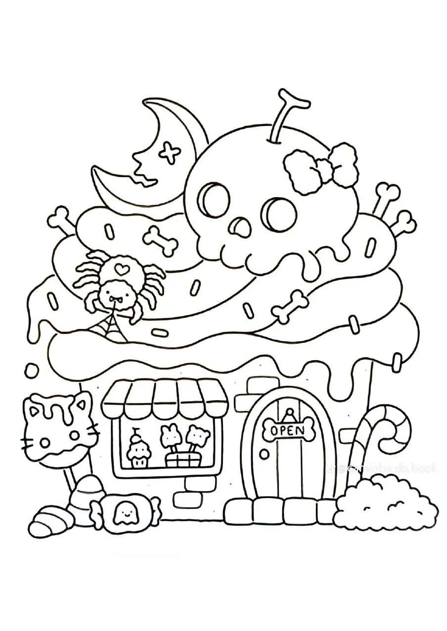 Spooky Fuzzy Coloring Pages 38