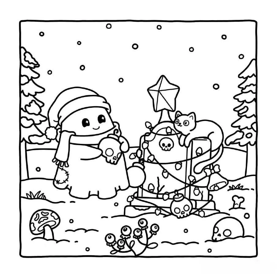 Spooky Xmas Coloring pages 13