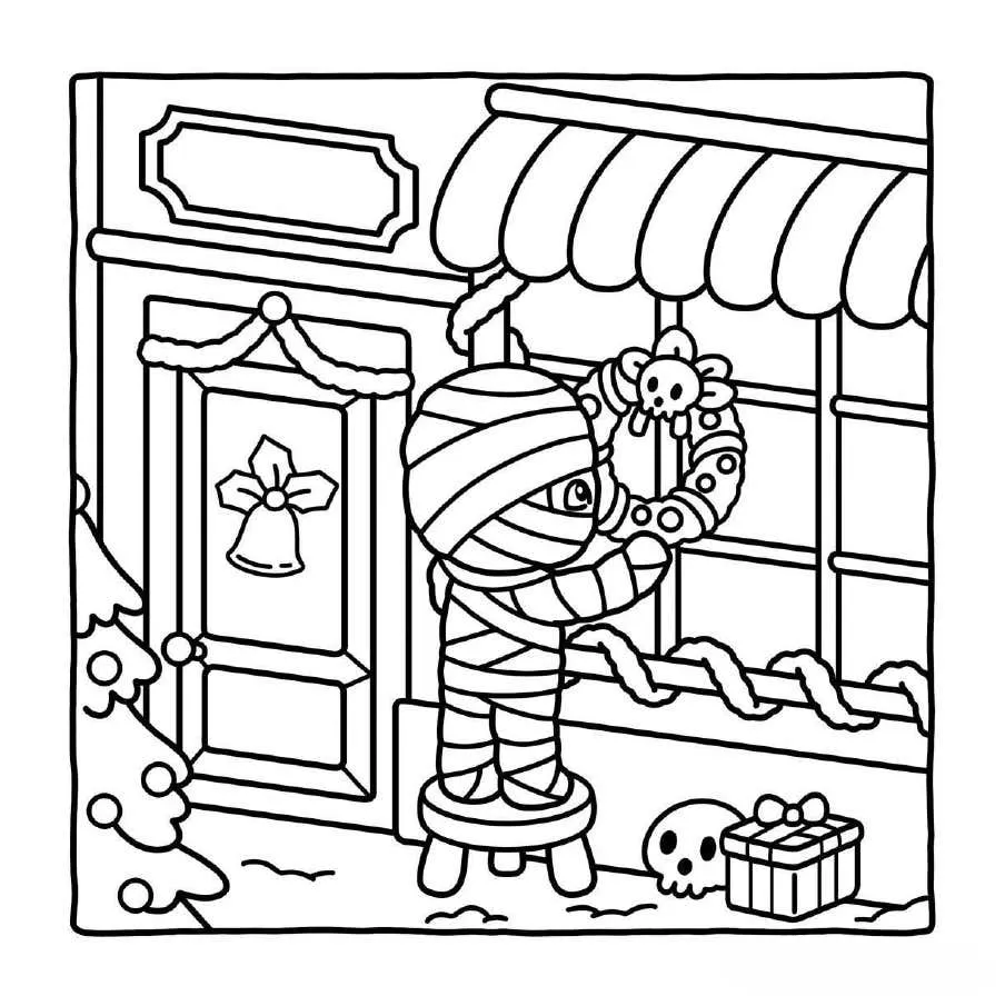 Spooky Xmas Coloring pages 14