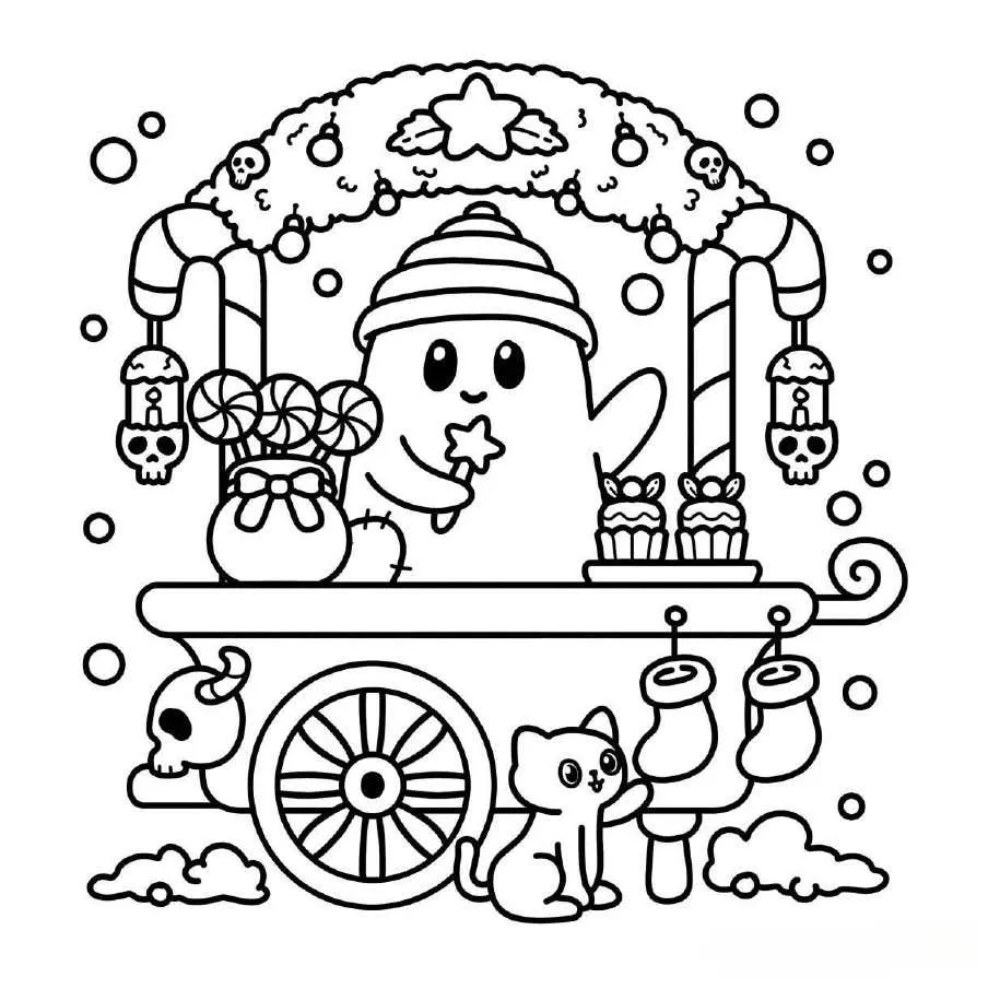 Spooky Xmas Coloring pages 17